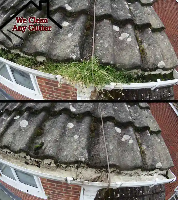 blocked gutter cleaning 