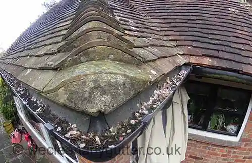 blocked gutter cleaning 