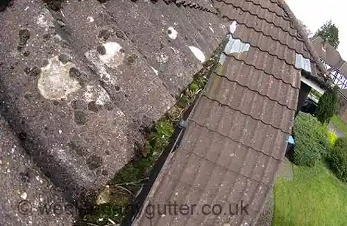 Colliers Wood blocked gutter